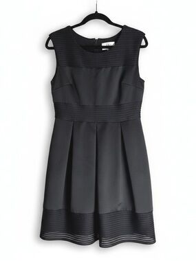 SD Collection Black Fit & Flare Pleated Party Dress Women's Size 10 Sleeveless
